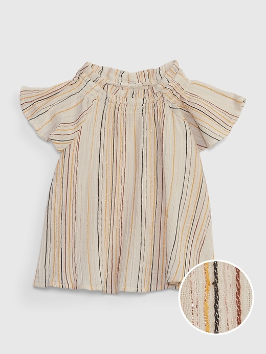 1 of 8 showing, with the color lurex stripe of product Toddler Metallic Stripe Top