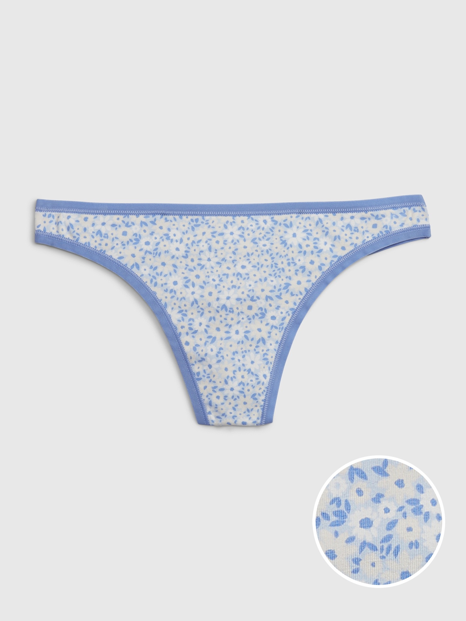 Gap Organic Stretch Cotton Thong blue. 1