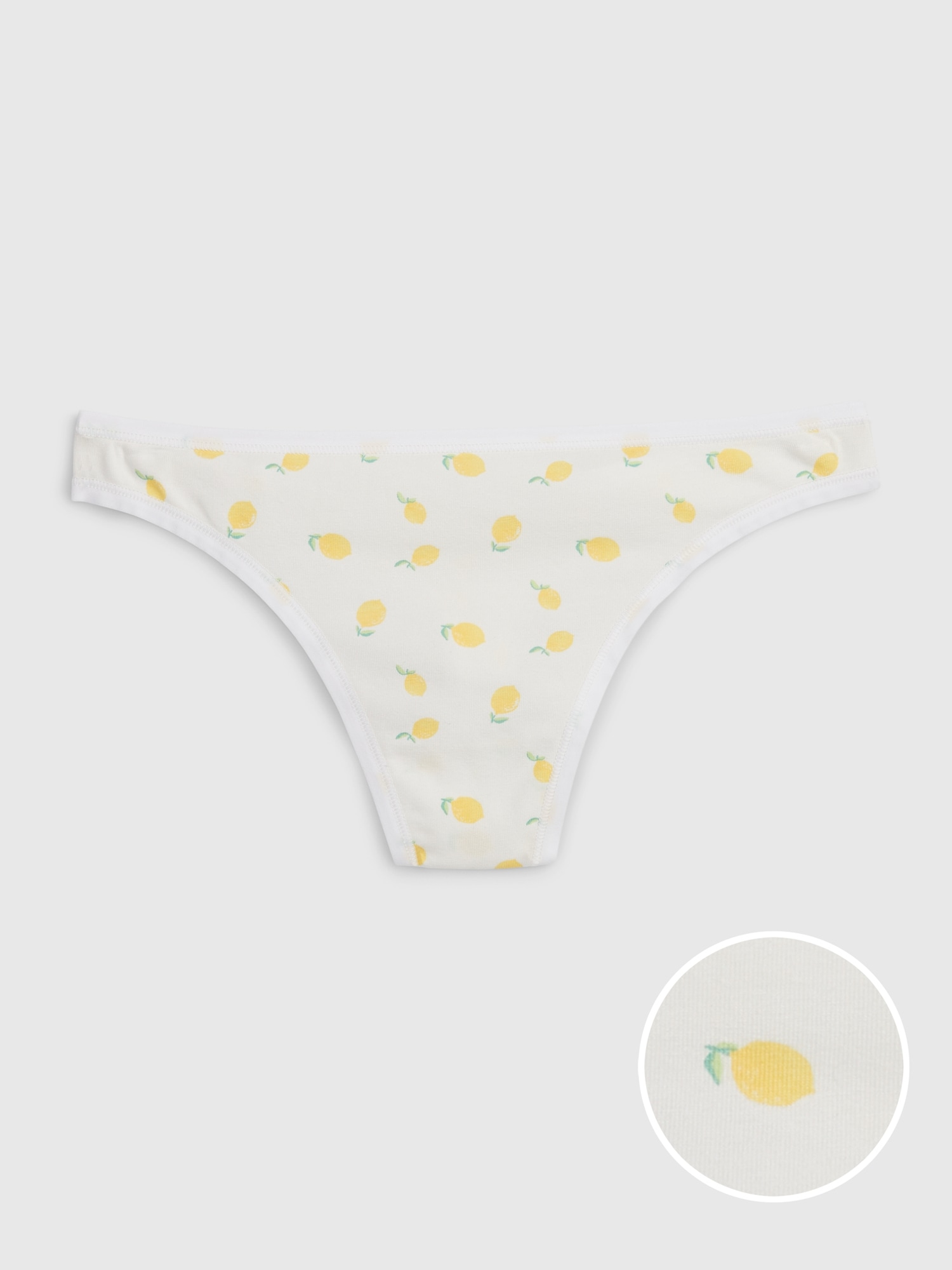 Gap Organic Stretch Cotton Thong yellow. 1