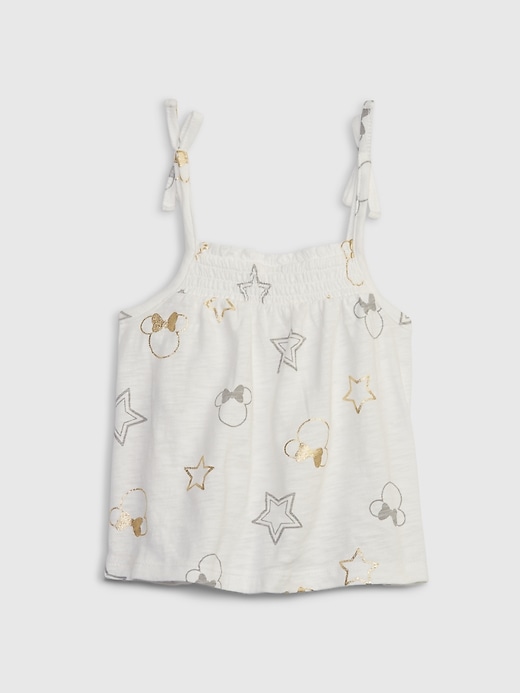 2 of 8 showing, with the color new off white of product babyGap &#124 Disney Minnie Mouse Smocked Tank Top