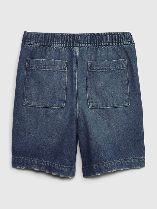 Image number 2 showing, Kids Easy Pull-On Denim Shorts with Washwell