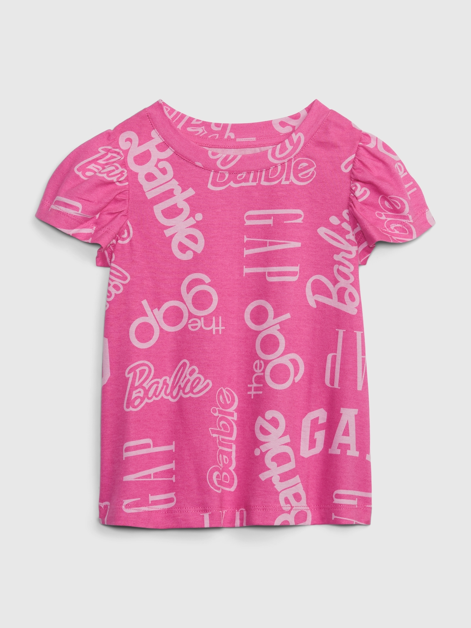 Gap × Barbie™ Toddler Organic Cotton Puff Sleeve Logo T-Shirt