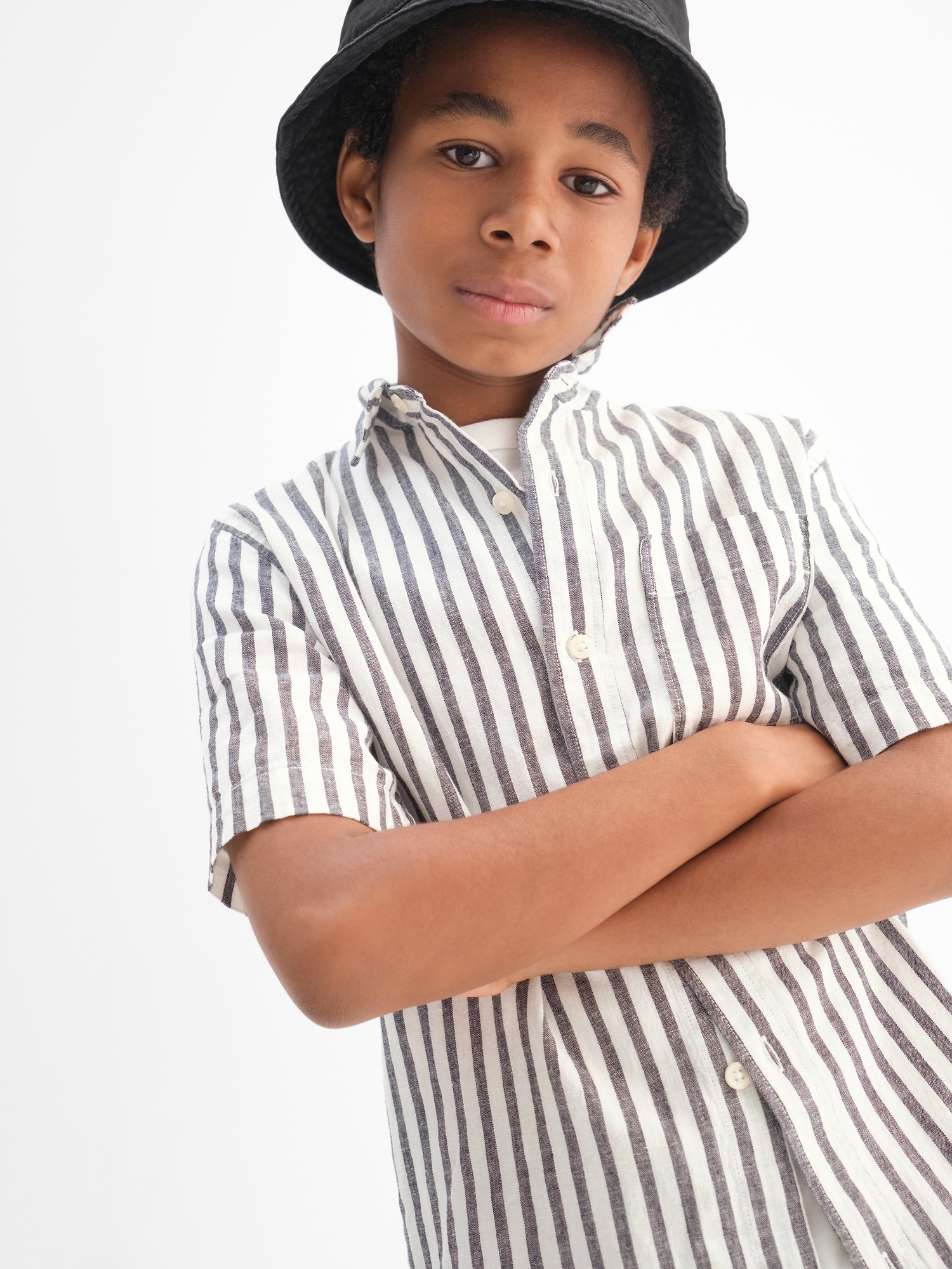 Kids LinenCotton Oxford Shirt Gap