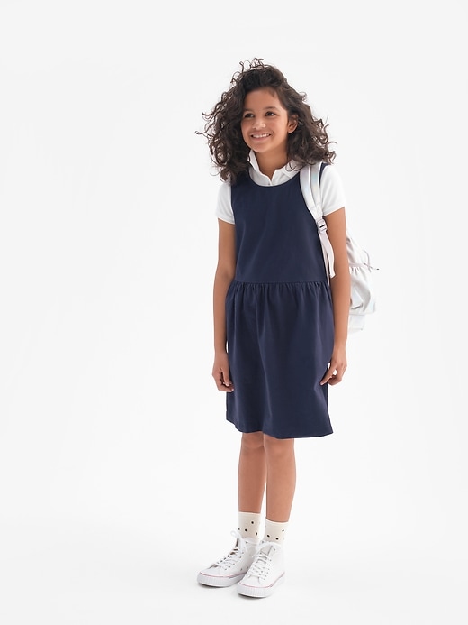 1 of 8 showing, with the color true indigo of product Kids Uniform Dress