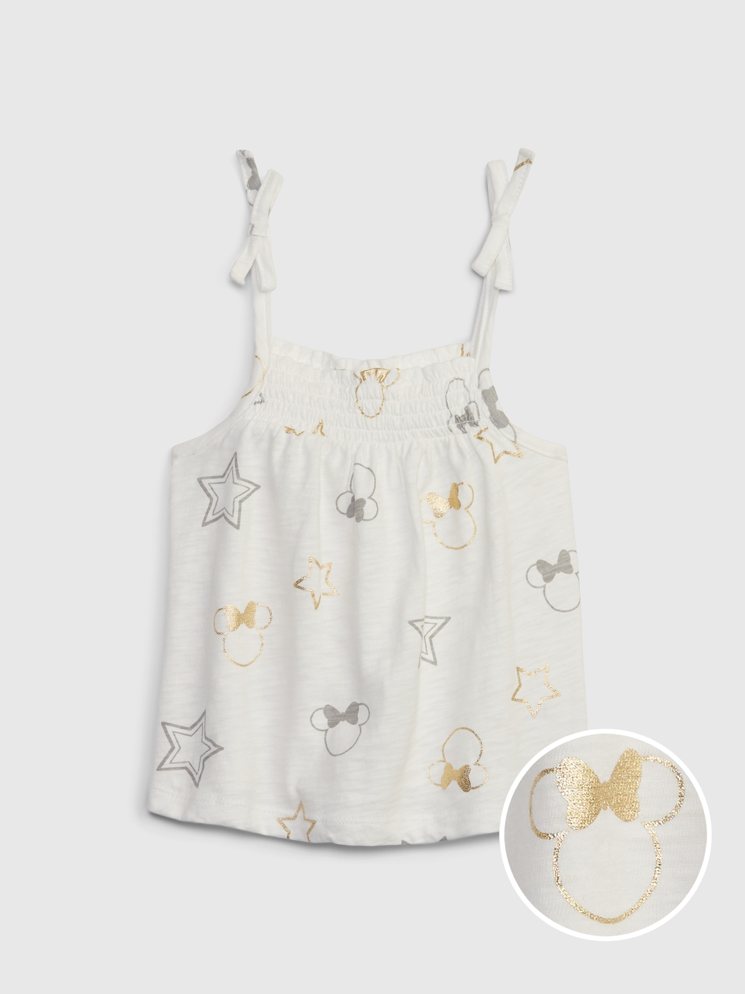 Gap babyGap &#124 Disney Minnie Mouse Smocked Tank Top white. 1