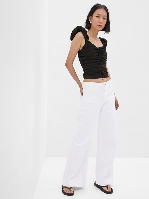 Cropped Ruched Top | Gap