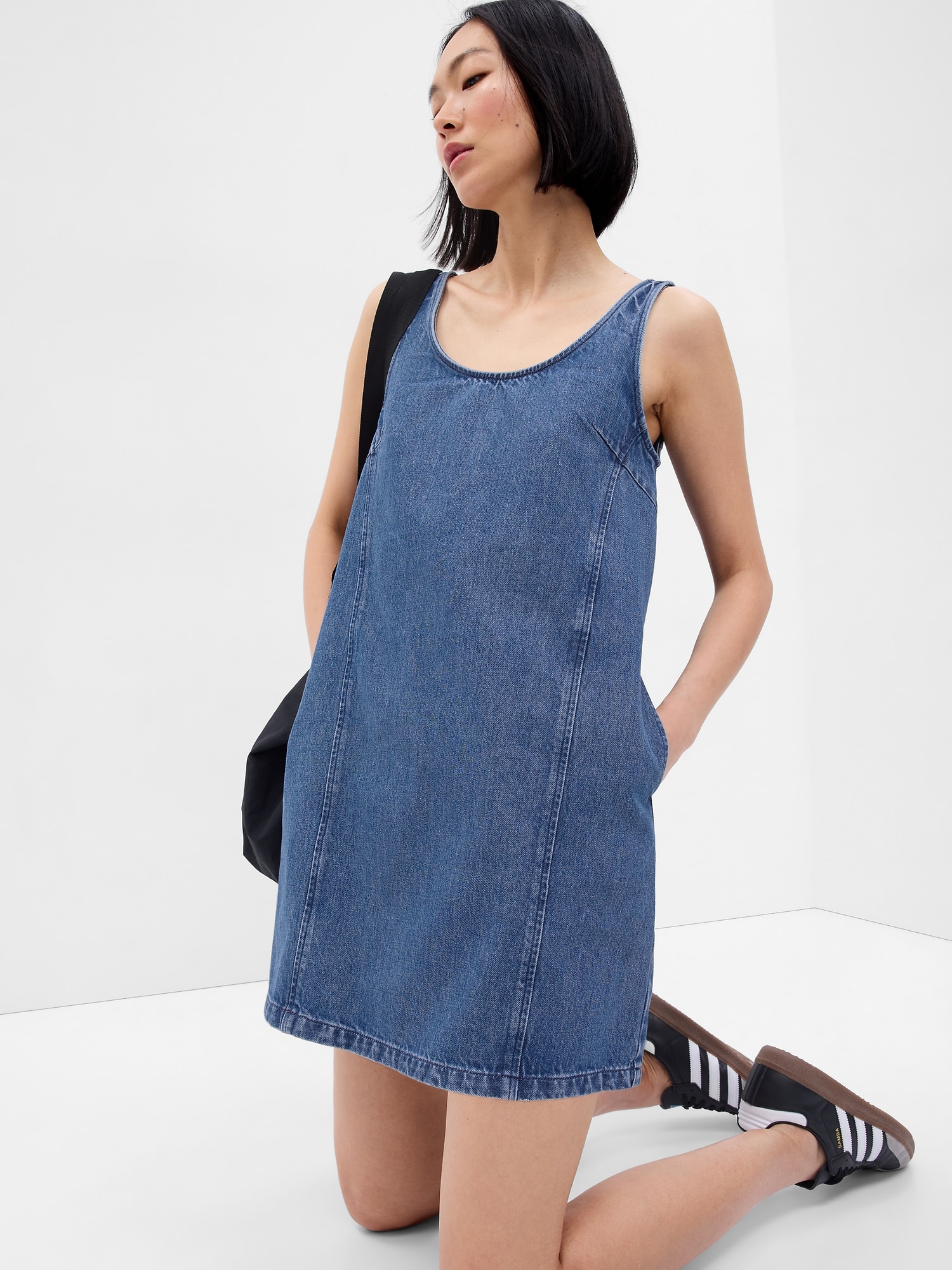 A-Line Denim Mini Dress | Gap