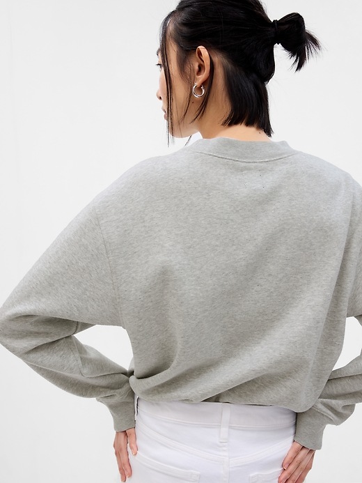 2 of 8 showing, with the color light heather grey of product Vintage Soft Boyfriend Logo Sweatshirt