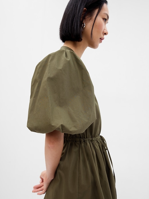 Balloon Sleeve Mini Dress