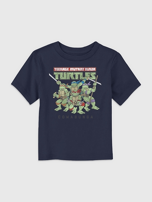 1 of 8 showing, with the color Navy of product Toddler Teenage Mutant Ninja Turtles Cowabunga Fade Tee