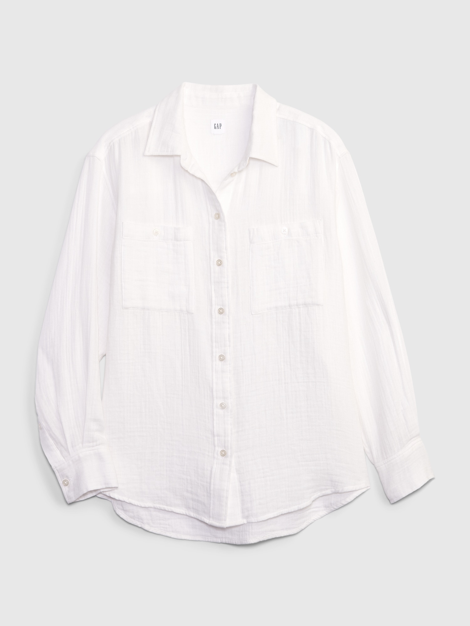 Crinkle Gauze Big Shirt Gap