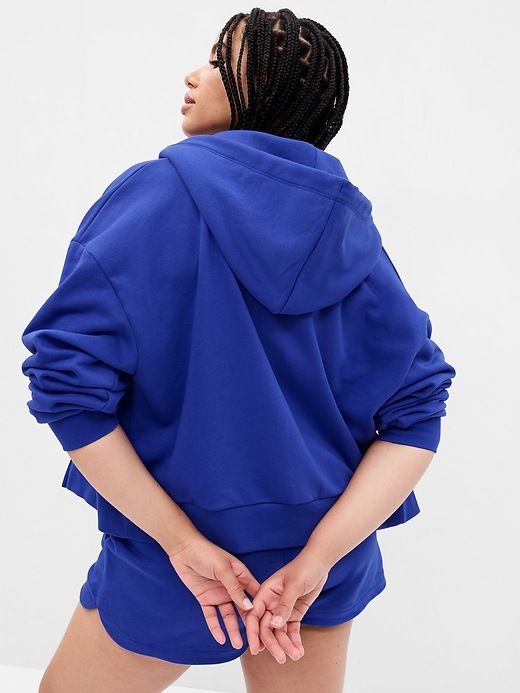 ●depound● Terry Banding Show Blue DP2535SW002MBLFR Independent Trading Co. Heathered French Terry Full-Zip