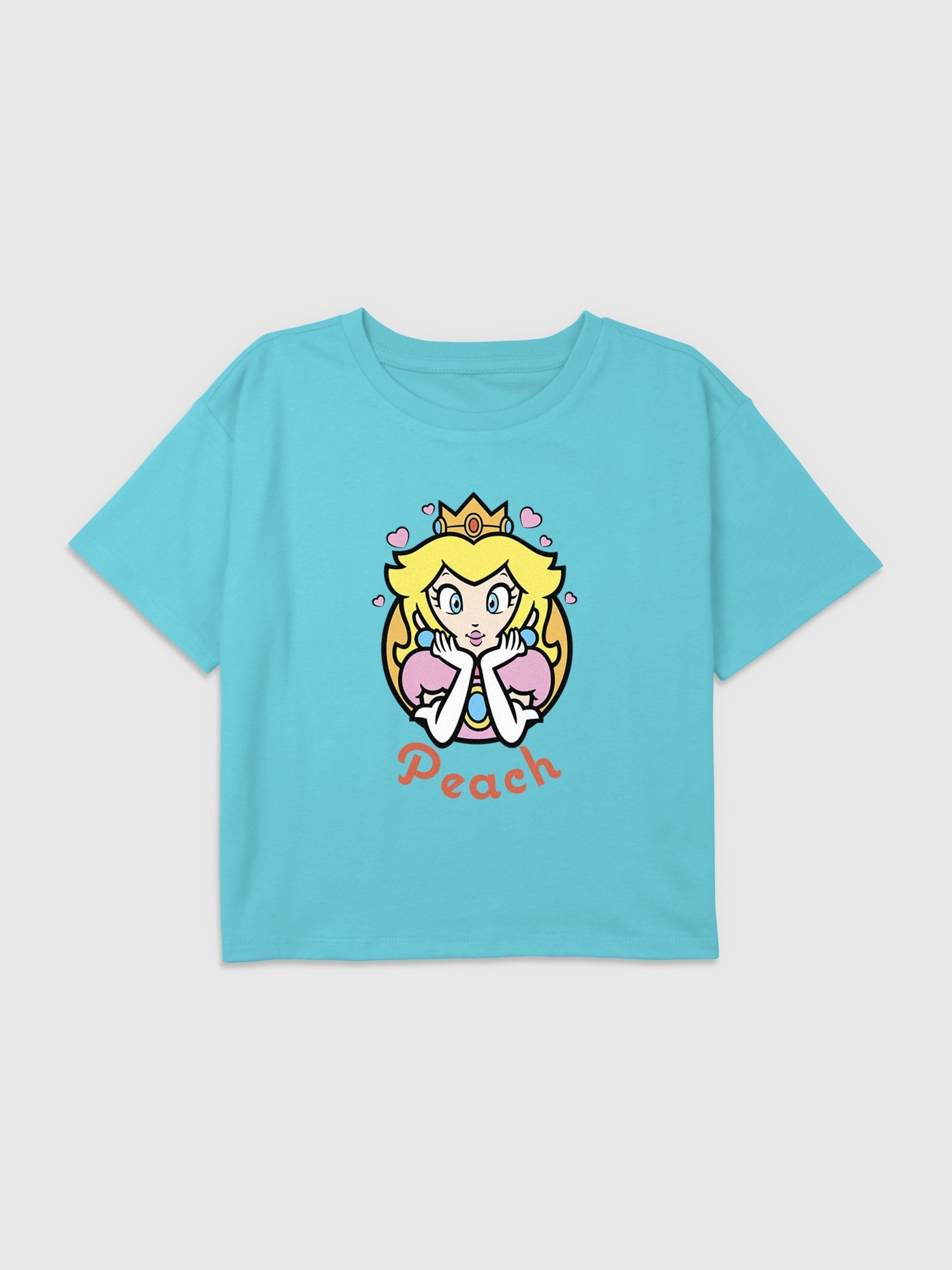 Kids Nintendo Peach Hearts Tee