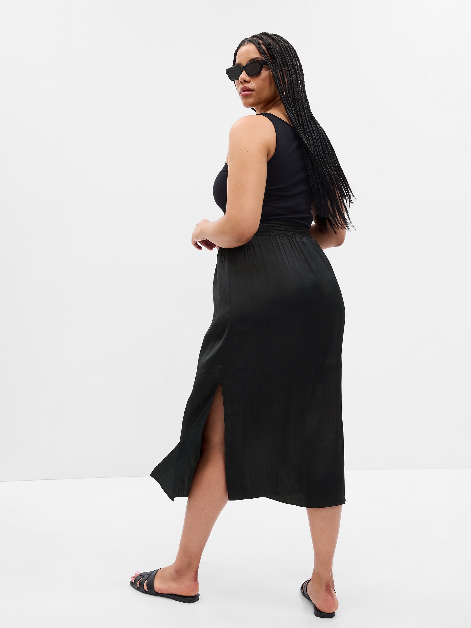 Gap black on sale pleated skirt