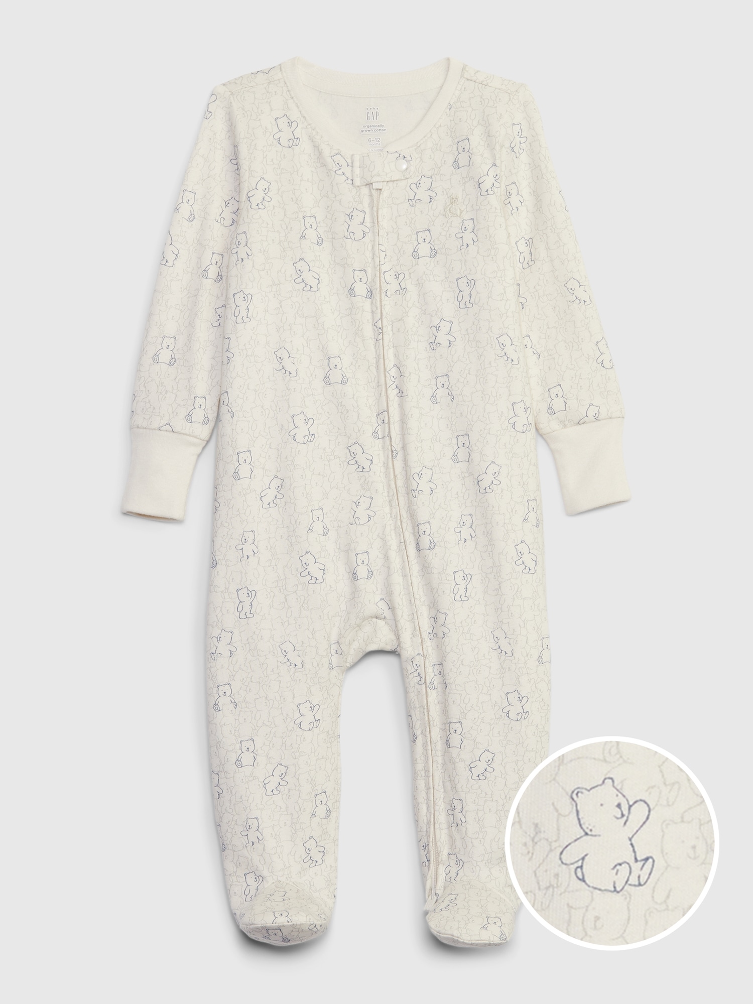 Gap Baby First Favorites 100% Organic CloudCotton Footed One-Piece