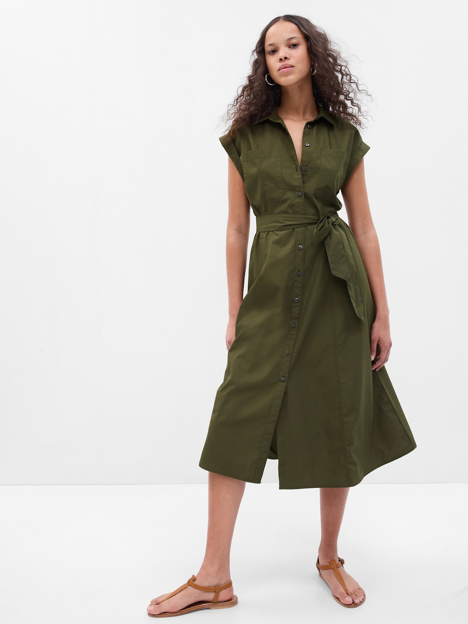 Utility Midi Dress Gap