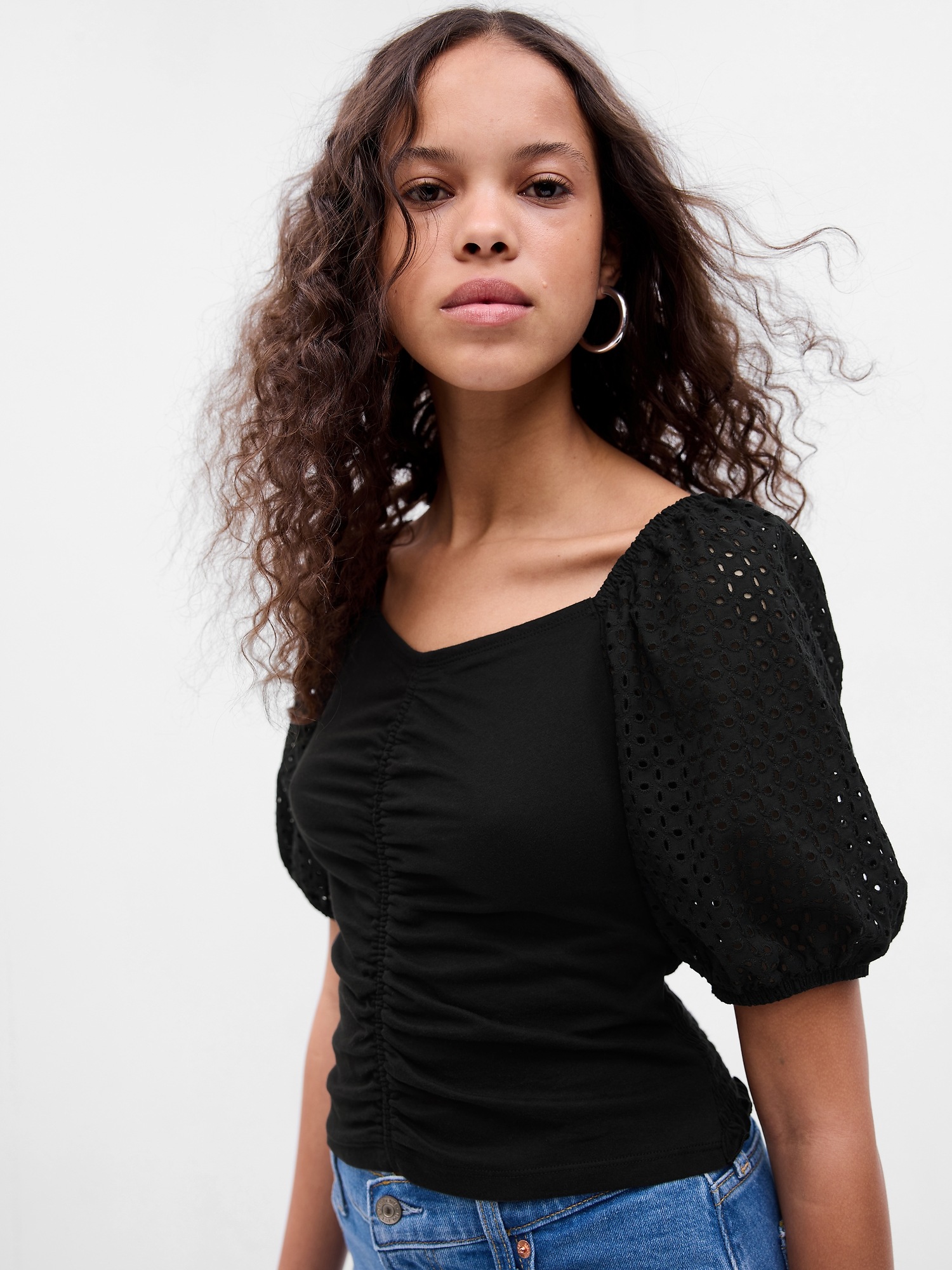 Tindra Short Sleeve Shirt | Organic Cotton | Black main image 1