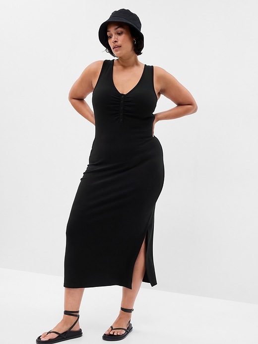 Image number 4 showing, Modern Henley Racerback Midi Dress