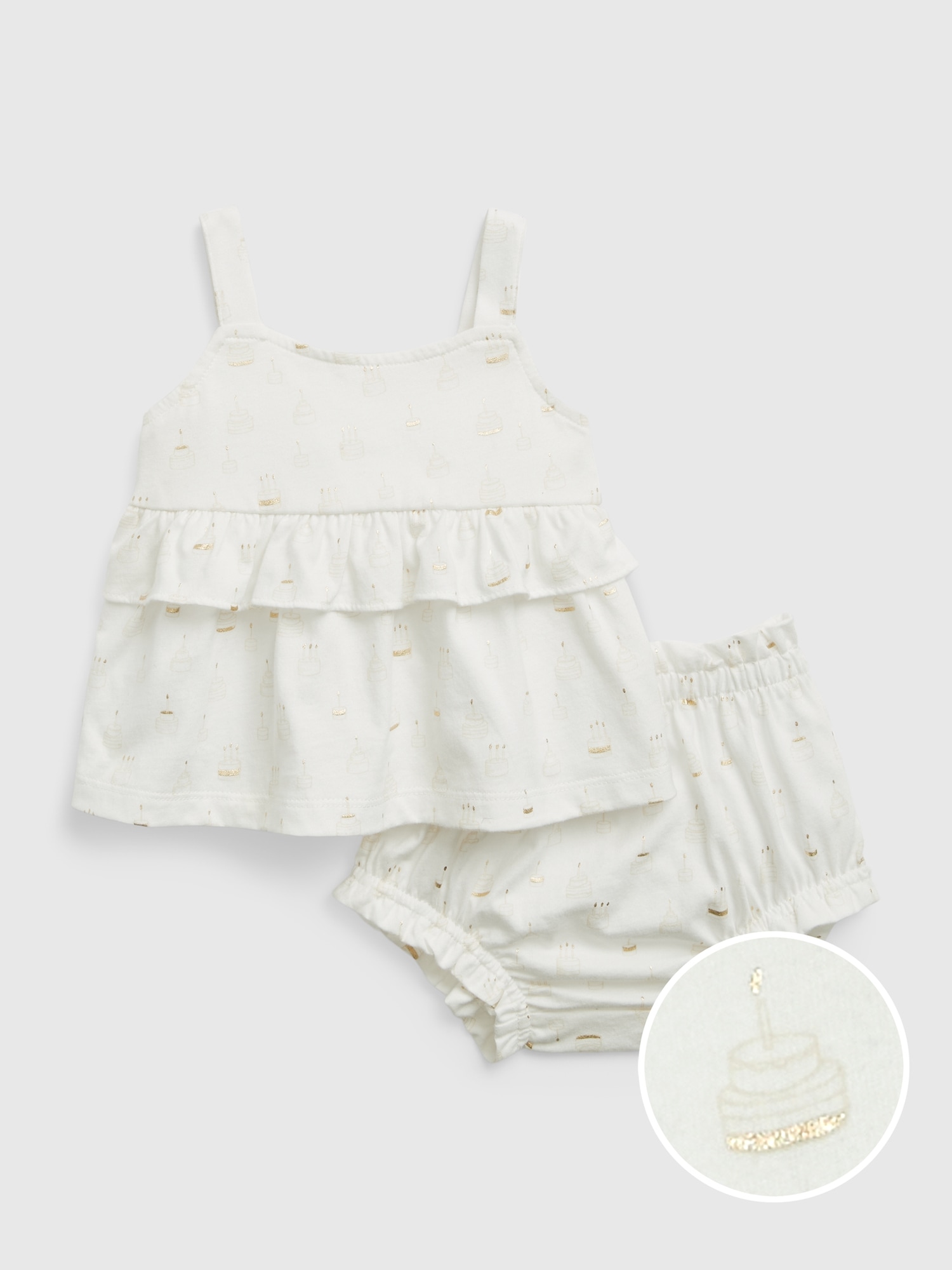 Gap Baby 100% Organic Cotton Birthday Cake Outfit Set