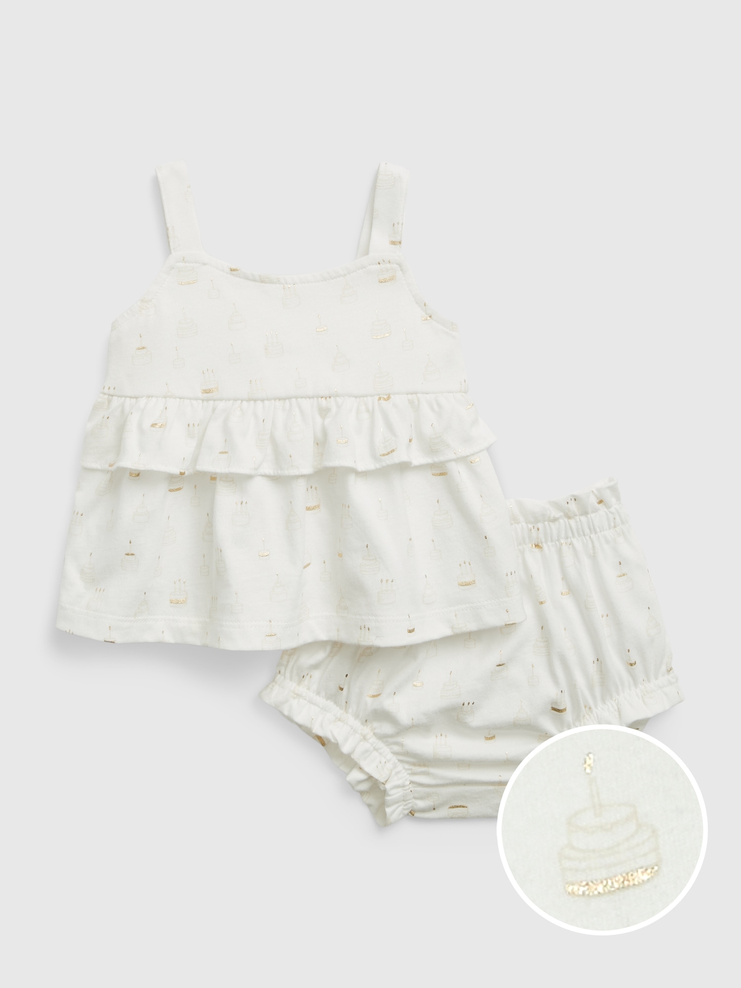 Gap Baby Organic Cotton Birthday Cake Outfit Set