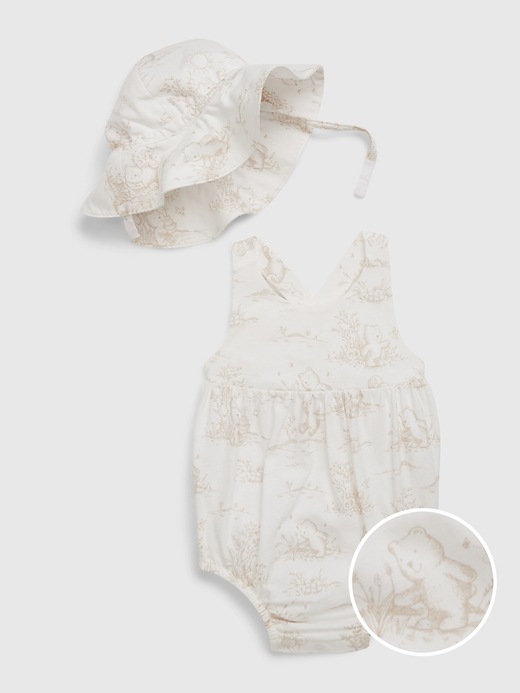 1 of 8 showing, with the color new off white of product Baby Brannan Bear Outfit Set