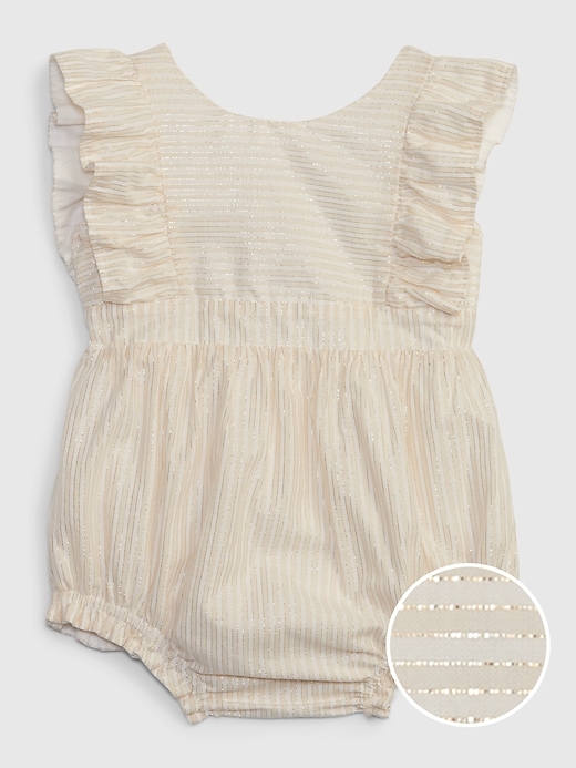 Image number 1 showing, Baby Shiny Stripe Shorty One-Piece