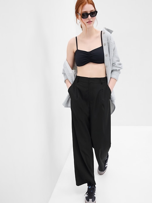 1 of 8 showing, with the color black of product GapFit High Rise Runaround Trousers