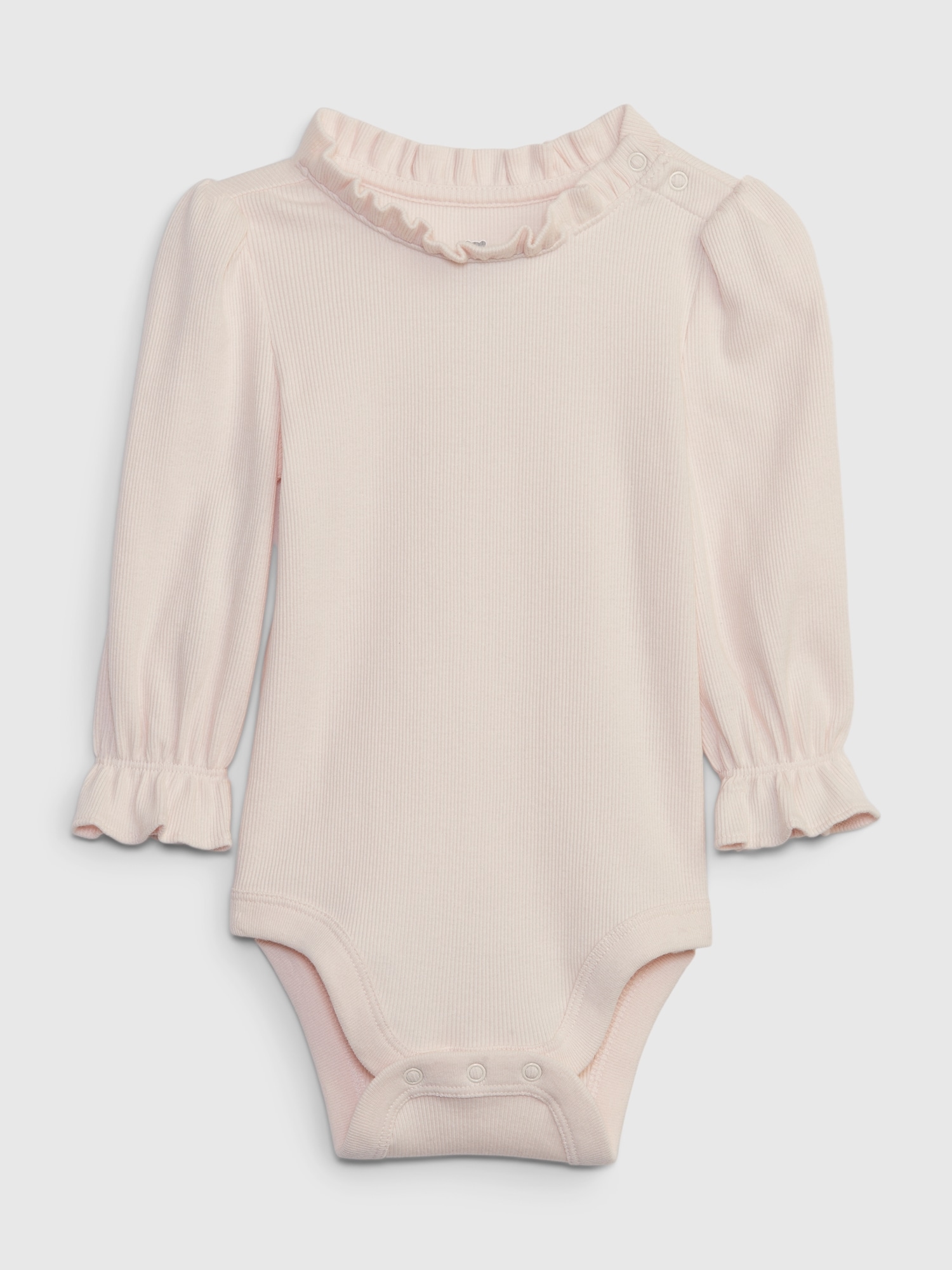 [Mud Pie] Striped Waffle Baby Bodysuit main image 1