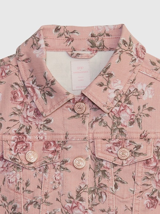 Gap × LoveShackFancy Toddler Floral Icon Denim Jacket | Gap
