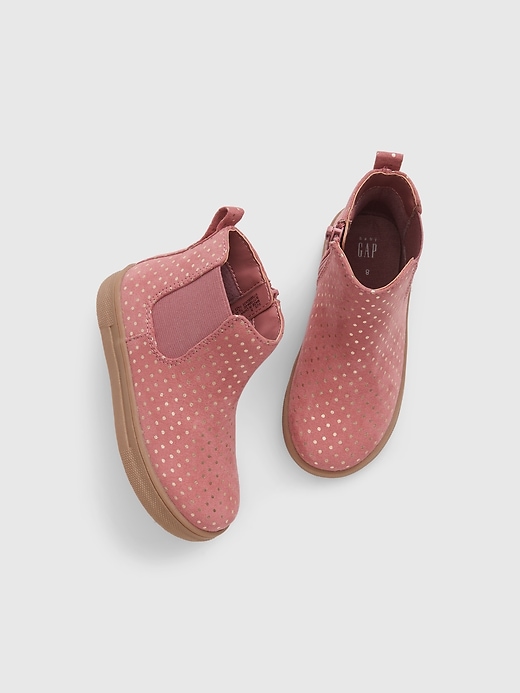 1 of 8 showing, with the color pink dots of product Toddler High-Top Sneakers