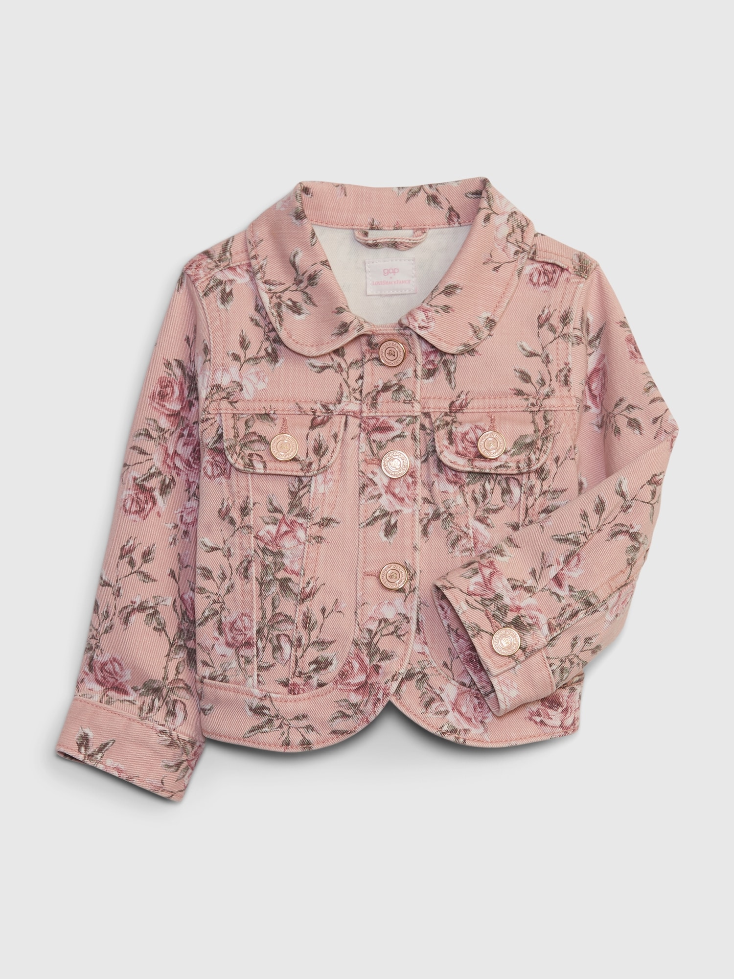 Gap × LoveShackFancy Baby Floral Icon Denim Jacket with Washwell | Gap