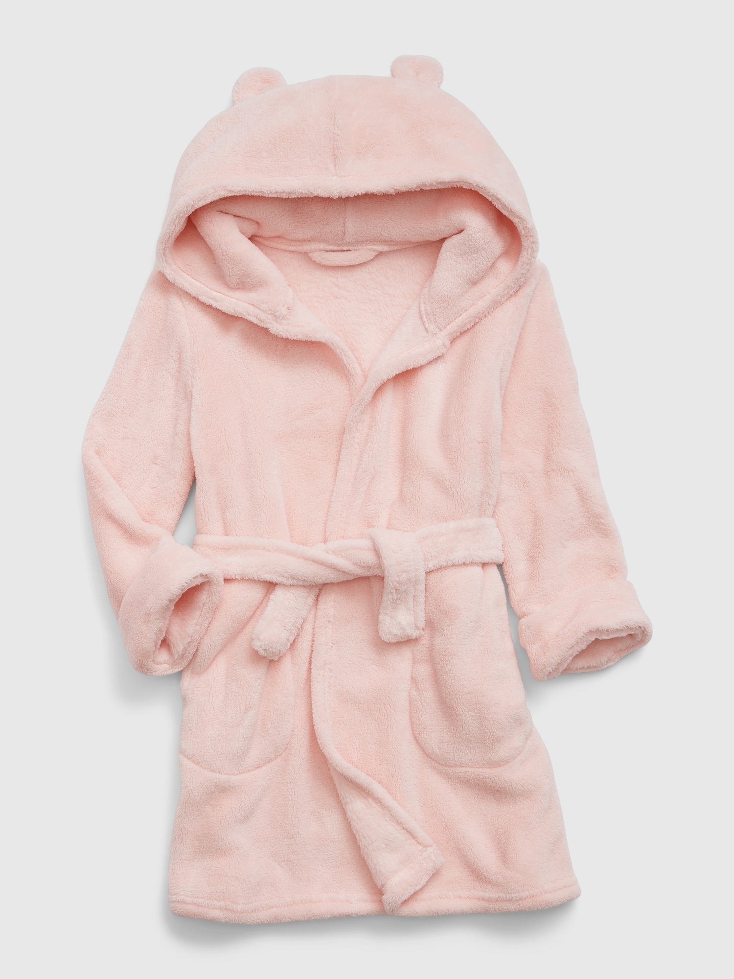 Gap Kids' Toddler Recycled Fuzzy Robe In Pink Cameo