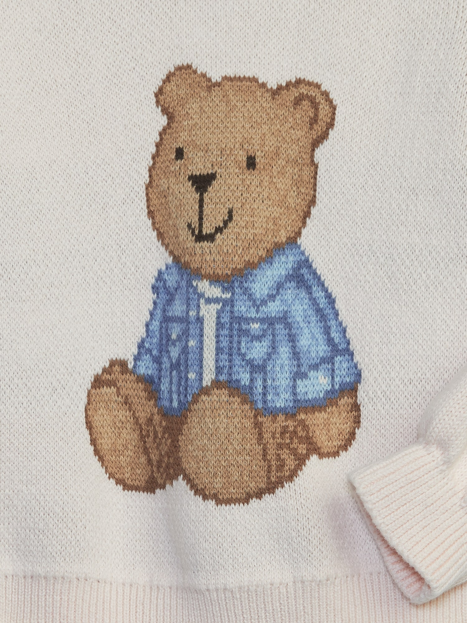 stitched teddy sweater