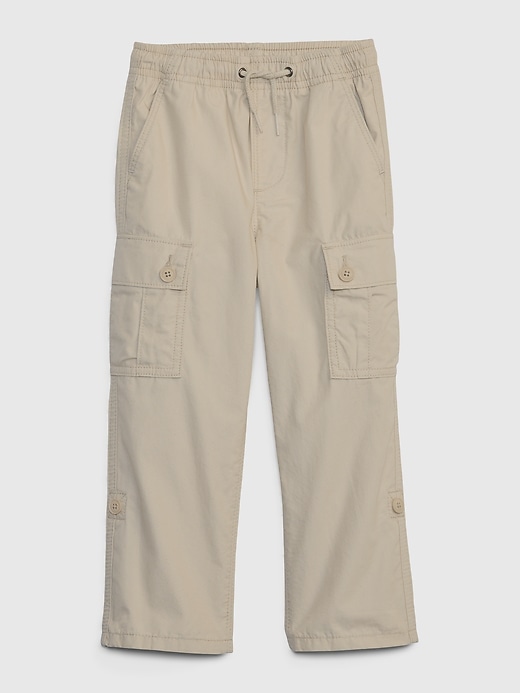1 of 8 showing, with the color bedrock beige of product Toddler Loose Cargo Pants