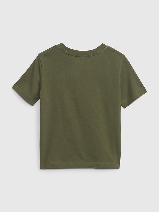 2 of 8 showing, with the color army jacket green of product Kids Gap Athletic Logo T-Shirt