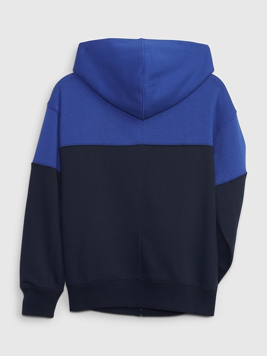 2 of 8 showing, with the color tapestry navy of product Kids VintageSoft Colorblock Hoodie