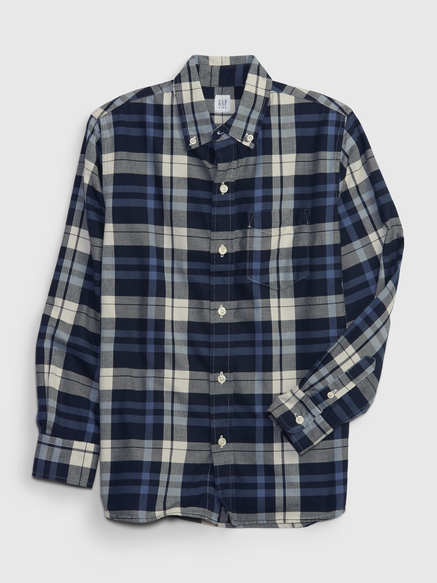Kids Poplin Button Down Shirt