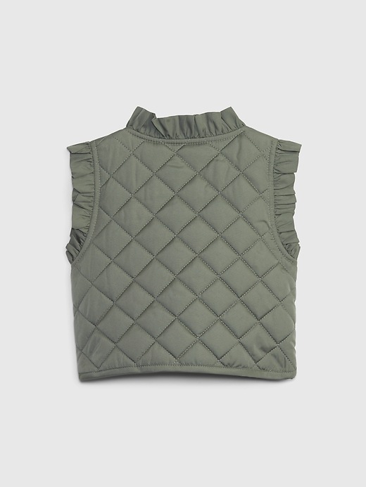 2 of 8 showing, with the color mesculen green of product Baby Quilted Vest