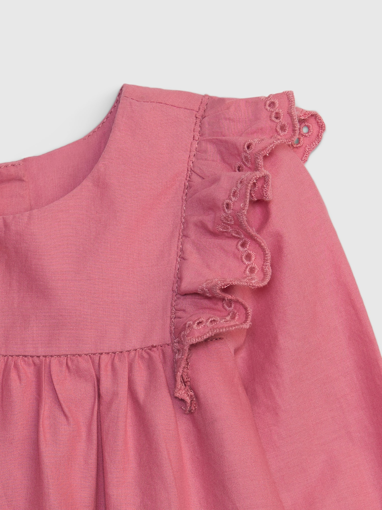 Baby Ruffled Eyelet Dress Gap