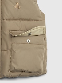View large product image 3 of 3. Baby 100% Recycled Utility Puffer Vest