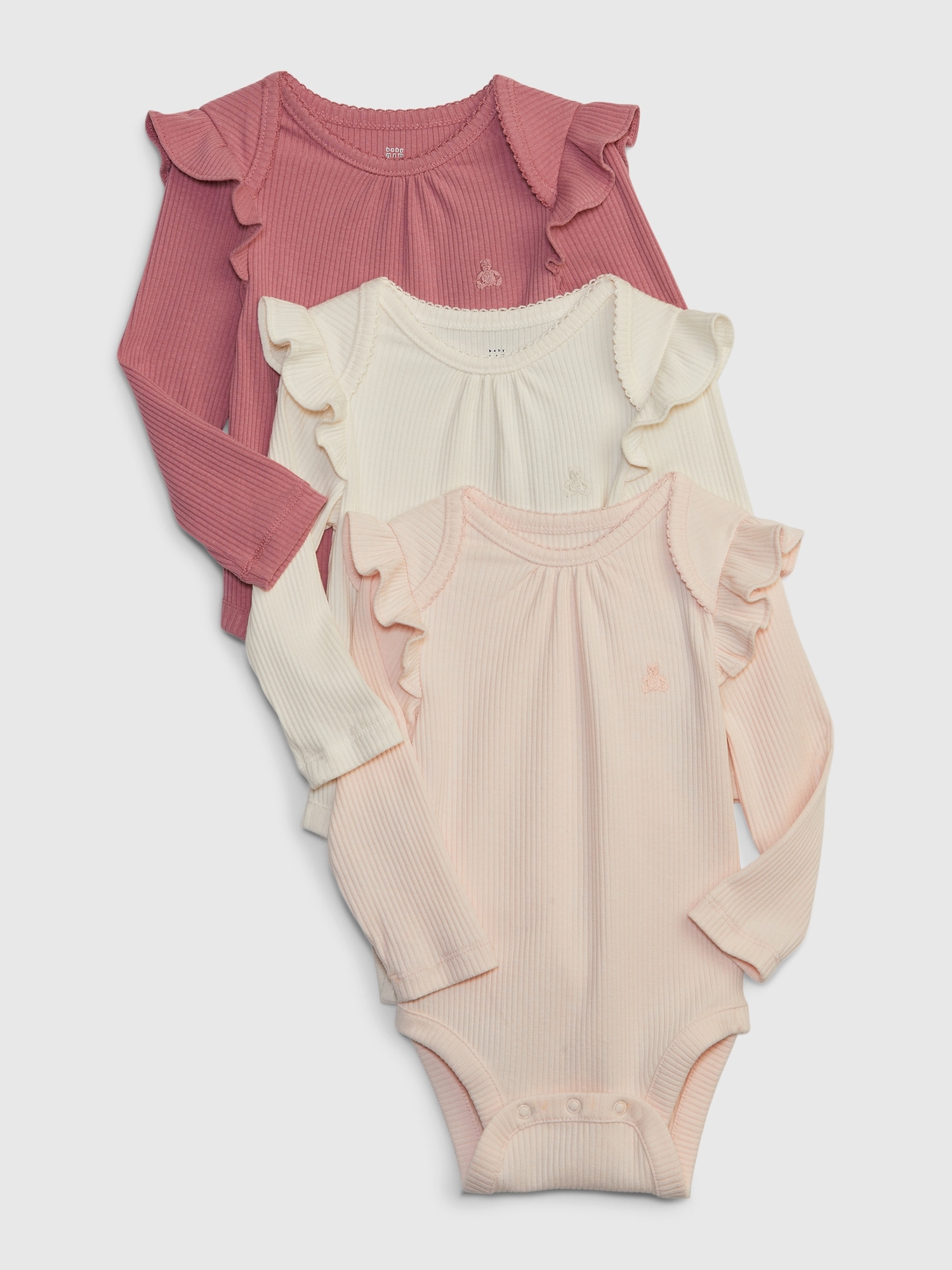 Baby First Favorites TinyRib Bodysuit (3-Pack) | Gap