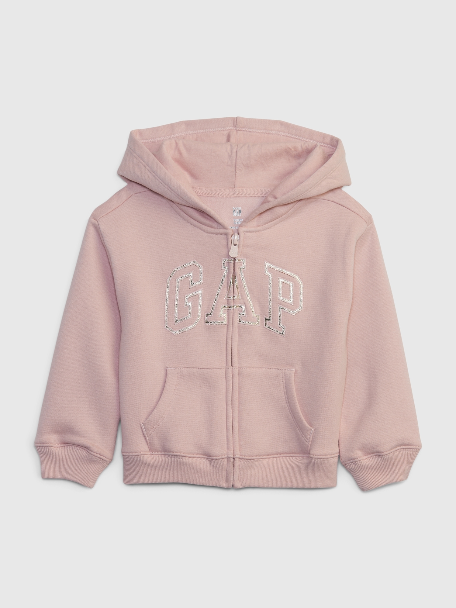 Gap Babies' Toddler Metallic  Logo Hoodie In Pink Standard