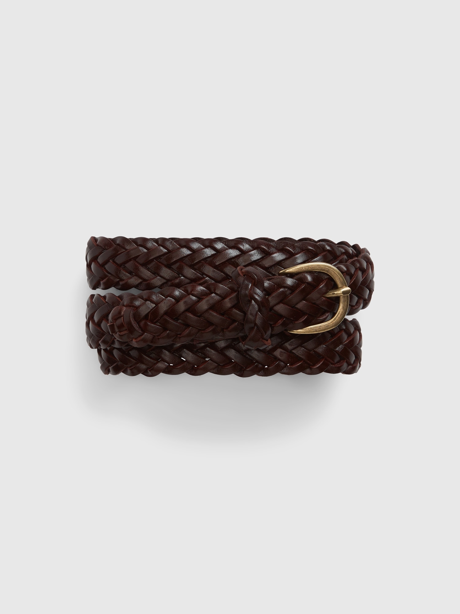 Gap Braided Leather Belt In Cognac