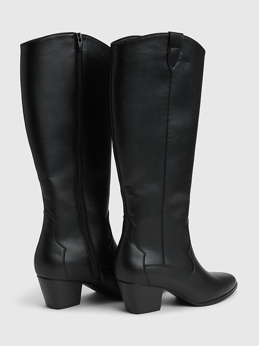 2 of 8 showing, with the color true black of product Tall Western Boots