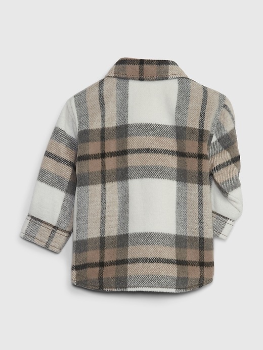 2 of 8 showing, with the color multi plaid of product Baby Plaid Shirt Jacket