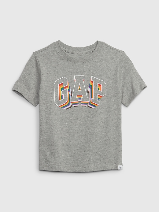 1 of 8 showing, with the color grey heather of product Toddler Gap Rainbow Logo T-Shirt