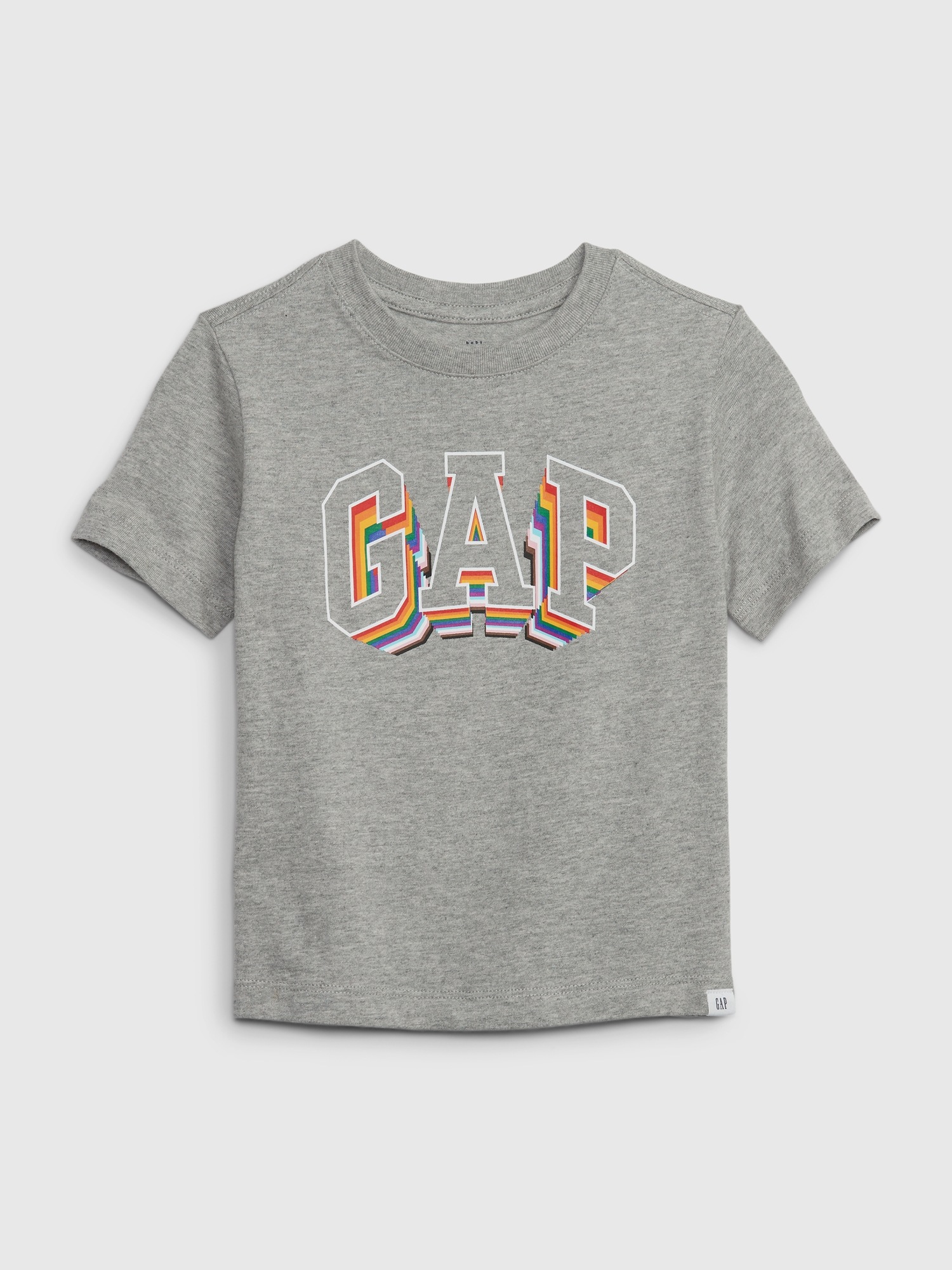 Gap Toddler Gap Rainbow Logo T-Shirt gray. 1