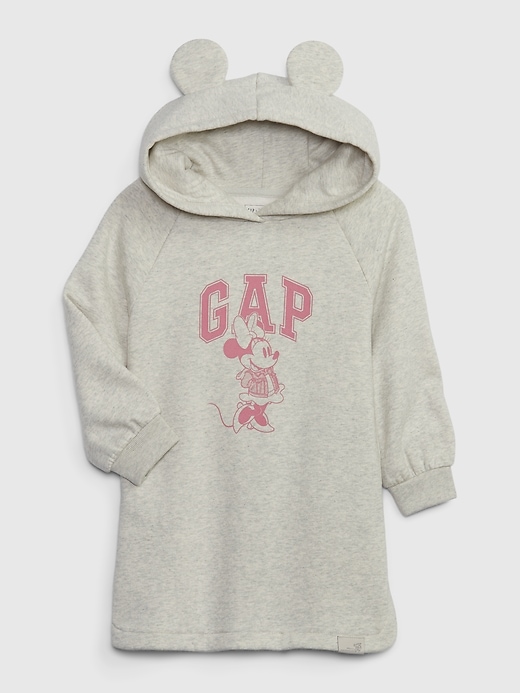 1 of 8 showing, with the color PINK MINNIE MOUSE of product babyGap &#124 Disney Logo Sweatshirt Dress
