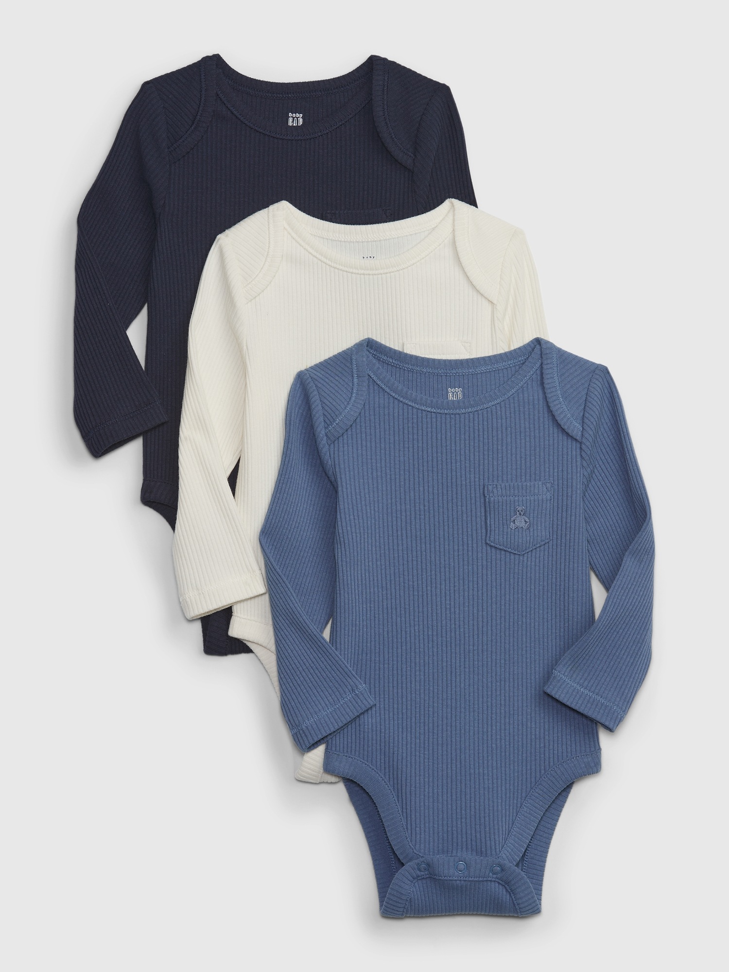 Baby First Favorites TinyRib Bodysuit (3-Pack)