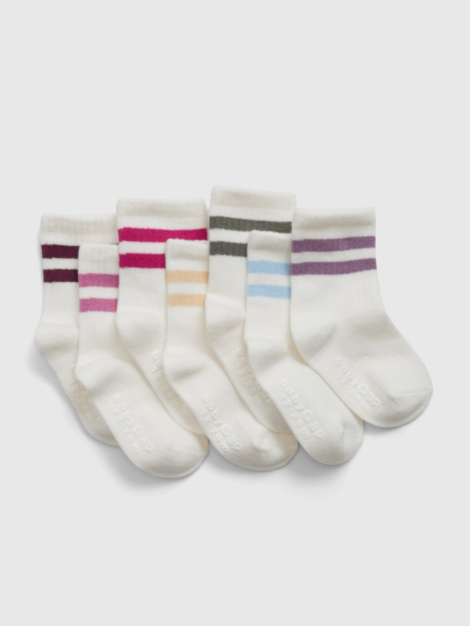 Toddler Organic Cotton Crew Socks (7-Pack) | Gap